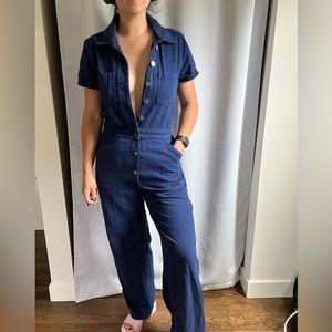 Reformation Jeans blue jumpsuit